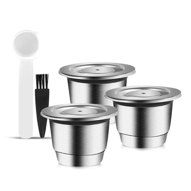 iCafilas New Upgraded Reusable Coffee Capsule For Nespresso Stainless Steel Coffee Filters Espresso Coffee Crema Maker