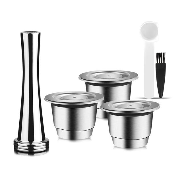 iCafilas New Upgraded Reusable Coffee Capsule For Nespresso Stainless Steel Coffee Filters Espresso Coffee Crema Maker