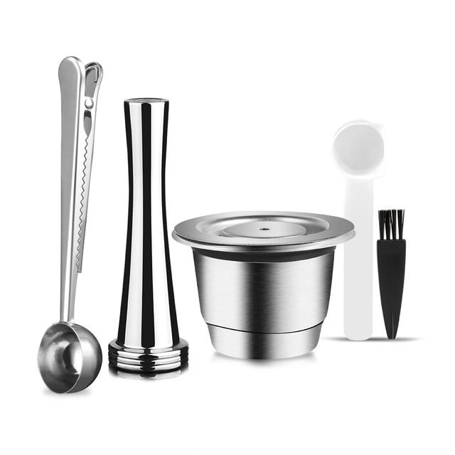 iCafilas New Upgraded Reusable Coffee Capsule For Nespresso Stainless Steel Coffee Filters Espresso Coffee Crema Maker