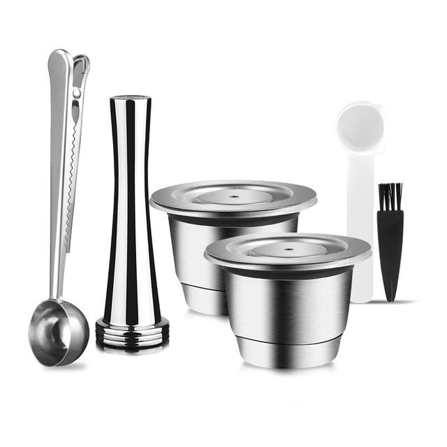 iCafilas New Upgraded Reusable Coffee Capsule For Nespresso Stainless Steel Coffee Filters Espresso Coffee Crema Maker