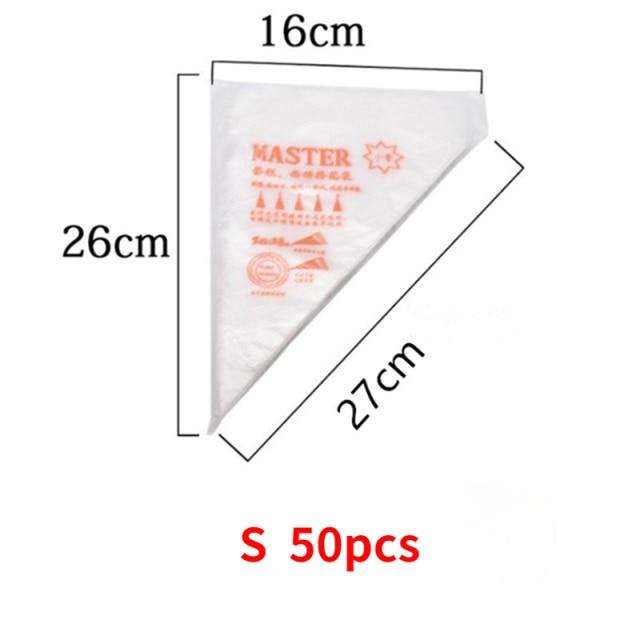 100/50/20 PCS Disposable Pastry Bag S/M/L Confectionery Bags Cake Cream Icing Fondant Decorating Kitchen Baking Piping Bag Tools