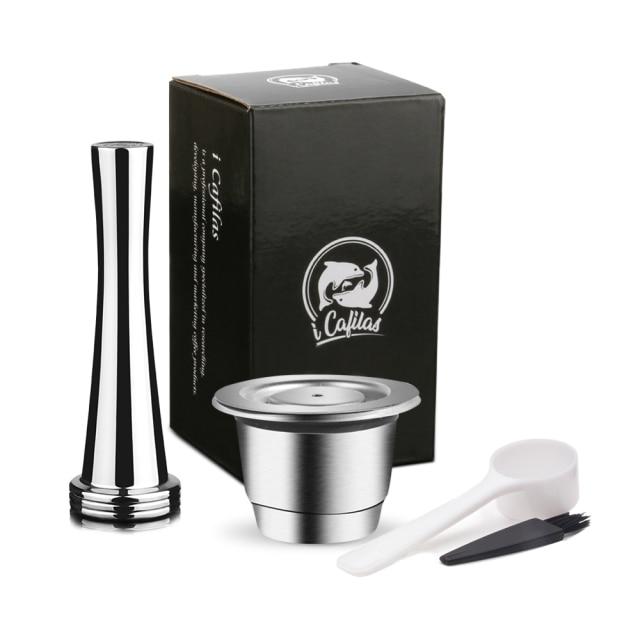ICafilas Refillable Stainless Steel Espresso Coffee Maker Capsule For Nespresso Machine Reusable Filter Coffee Pods