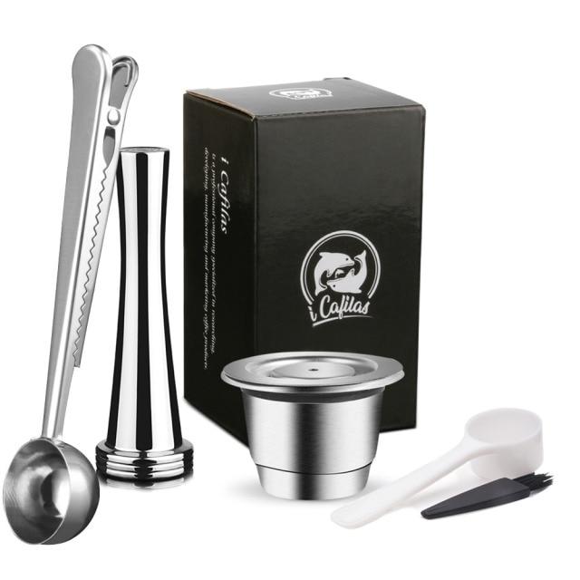 ICafilas Refillable Stainless Steel Espresso Coffee Maker Capsule For Nespresso Machine Reusable Filter Coffee Pods