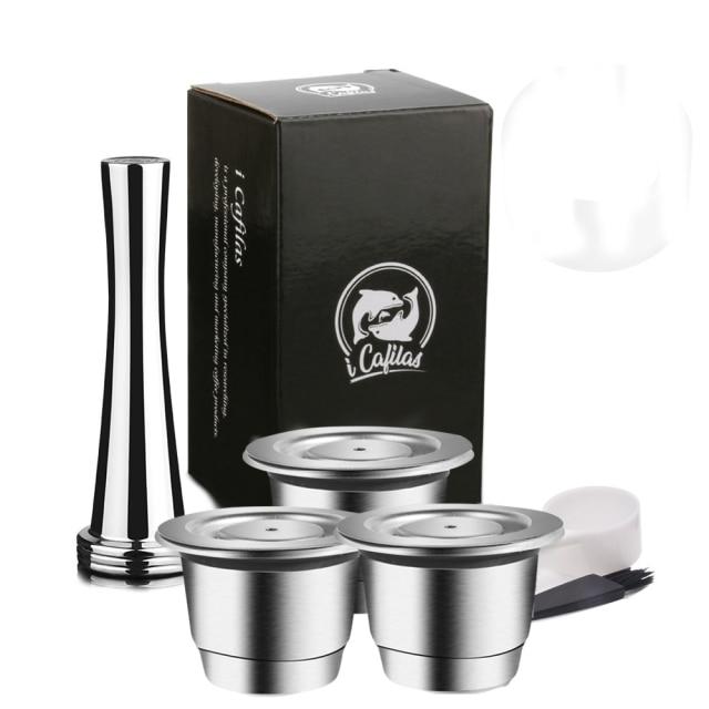 ICafilas Refillable Stainless Steel Espresso Coffee Maker Capsule For Nespresso Machine Reusable Filter Coffee Pods